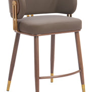 Brew Counter Stool Brown & Walnut
