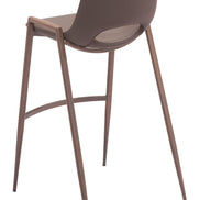 Desi Barstool (Set of 2) Brown & Walnut