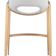Desi Counter Stool (Set of 2) White & Gold