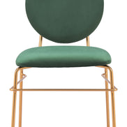 Odessa Dining Chair (Set of 2) Green & Gold
