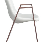 Desi Dining Chair (Set of 2) White & Walnut