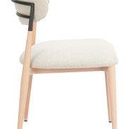 Equinox Armless Dining Chair (Set of 2) Oyster Gray & Natural