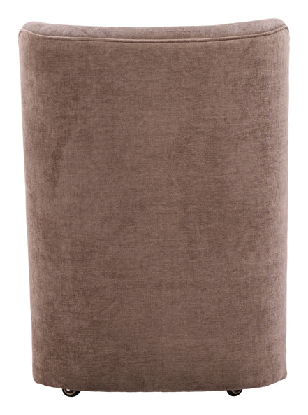Bambun Dining Chair with Wheels Taupe