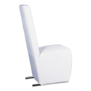 Maud Modern White Leatherette Dining Chair - image 4