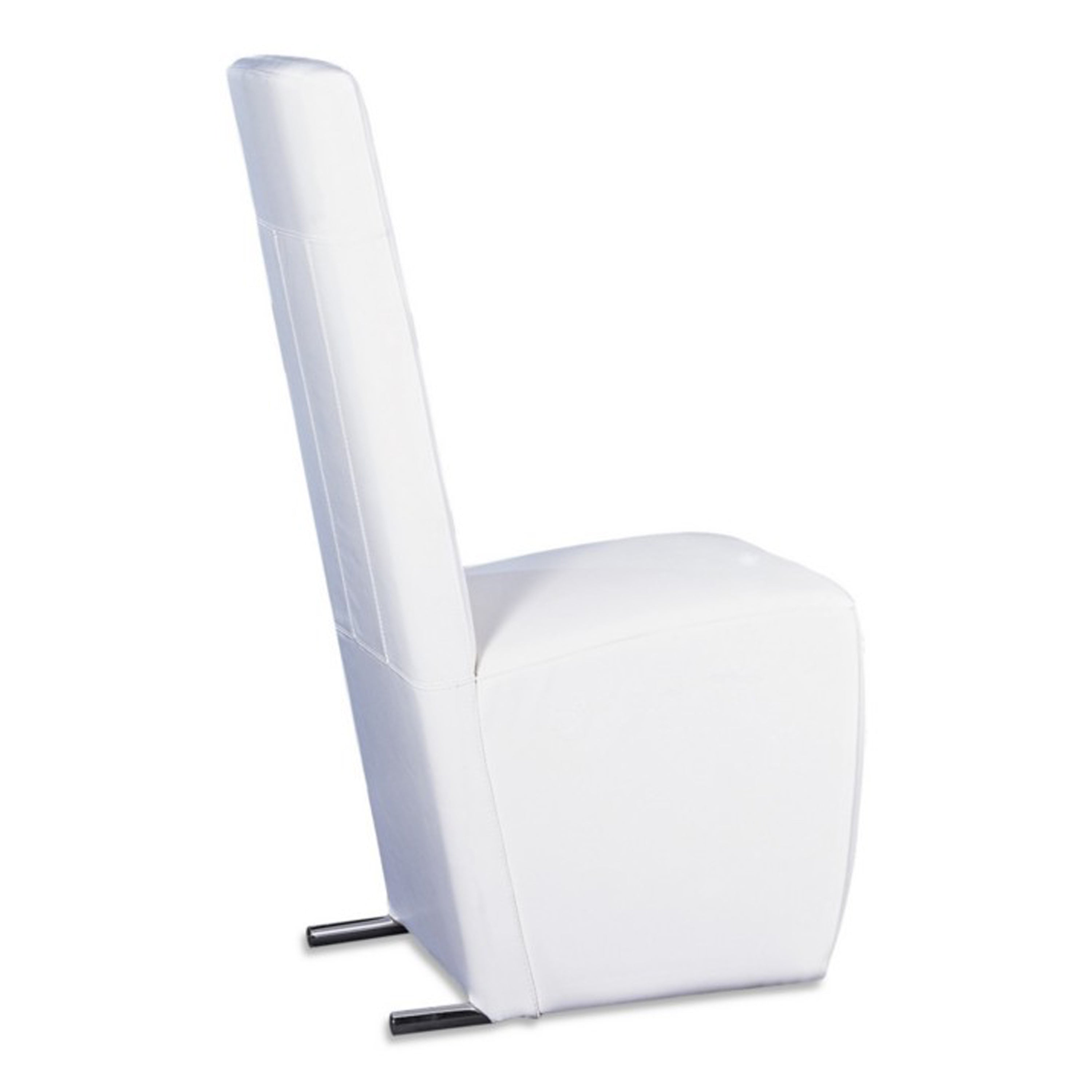 Maud Modern White Leatherette Dining Chair - image 4