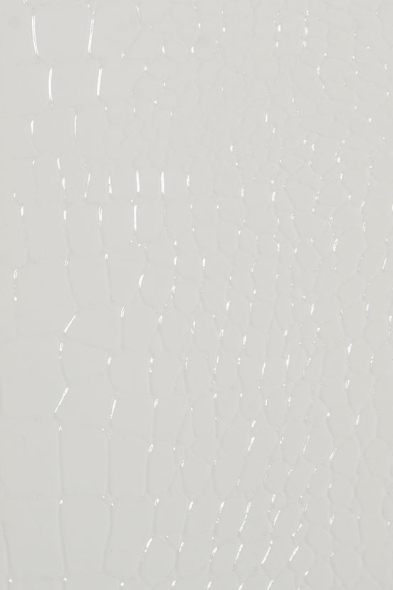 Regal - Modern White Crocodile Floor Mirror