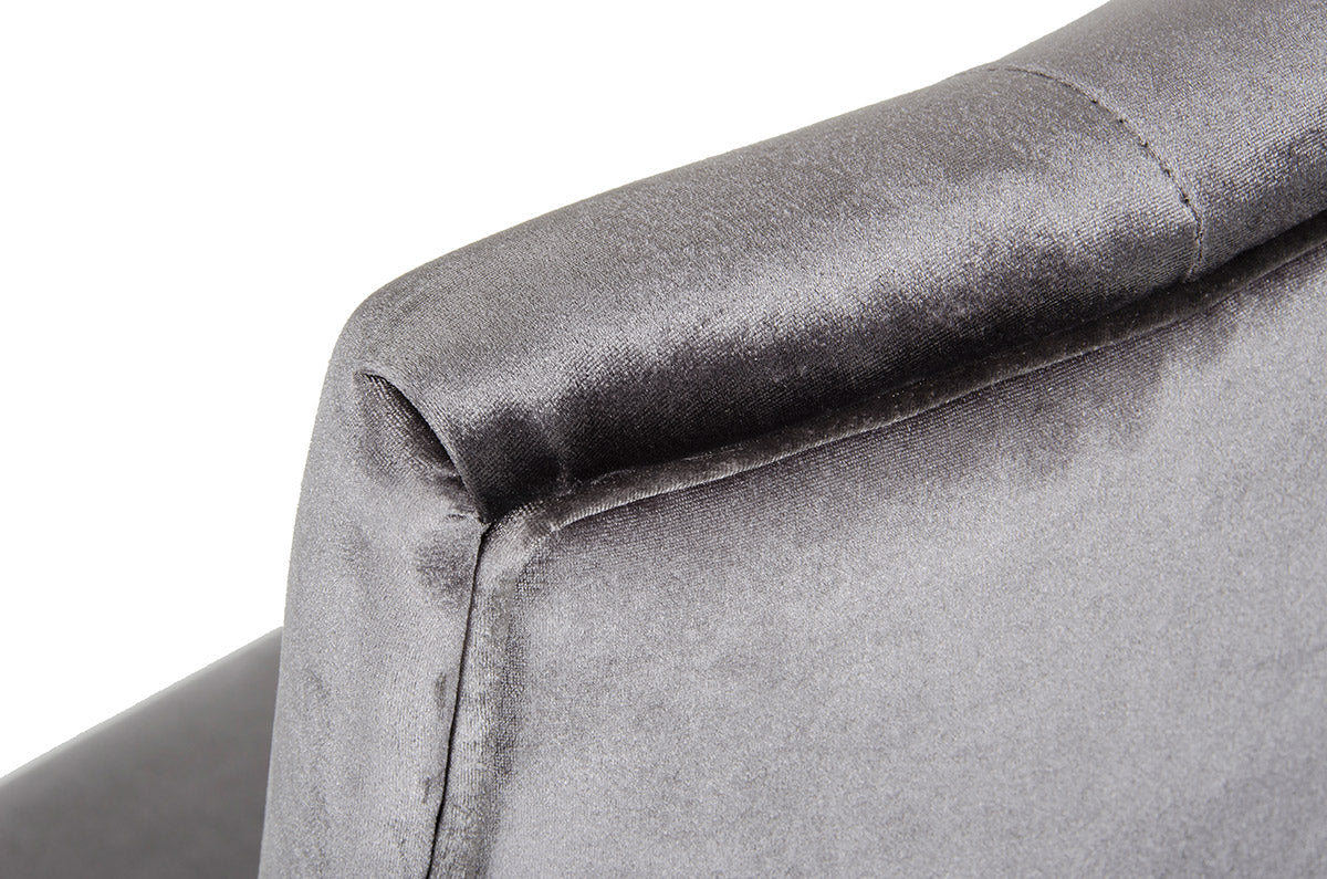 Charlotte - Grey Velour Dining Chair (Set of 2) - image 2