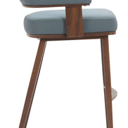Poise Barstool Azure Gray & Walnut