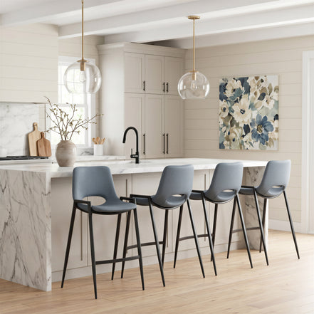 Desi Counter Stool (Set of 2) Azure Gray