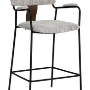 Couva Counter Stool (Set of 2) Gray Tweed