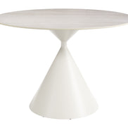 Plinn Dining Table Light Beige & White