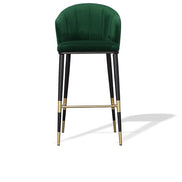 Adak - Modern Glam Green with Black & Gold Barstool