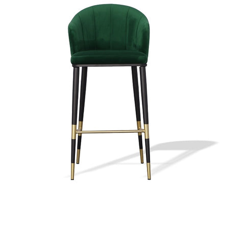 Adak - Modern Glam Green with Black & Gold Barstool