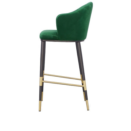 Adak - Modern Glam Green with Black & Gold Barstool - image 2