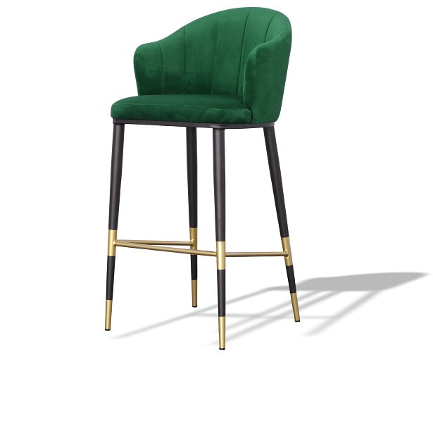 Adak - Modern Glam Green with Black & Gold Barstool - image 4