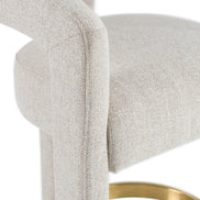 Adam - Modern Beige Fabric + Brass Counter Chair - image 5