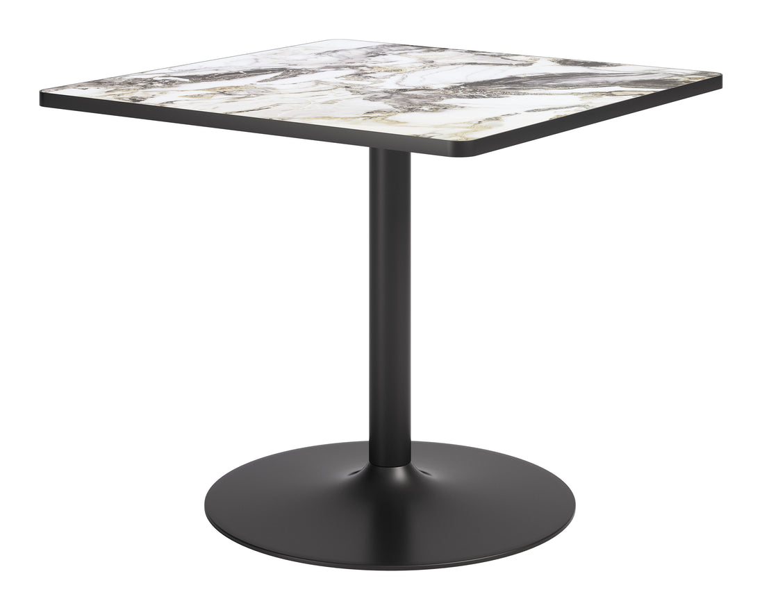 Caliza Dining Table Gray & Black
