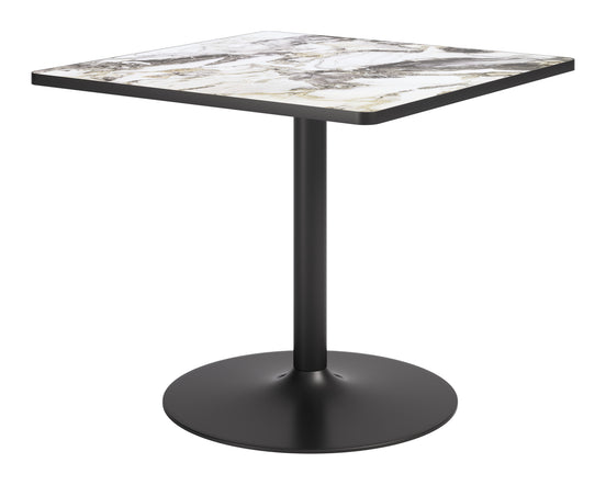 Caliza Dining Table Gray & Black