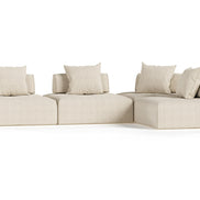 Mondo - Modern Modular Beige Fabric Sectional Sofa-4-Piece Sectional - image 2