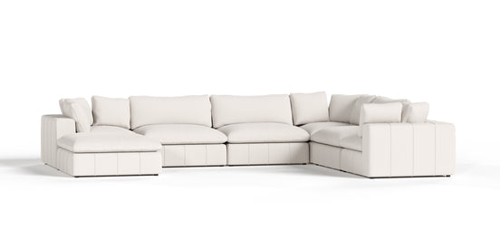Vicki - Modern Off-White Fabric Modular Sectional-7-Piece Sectional