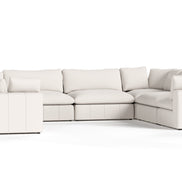 Vicki - Modern Off-White Fabric Modular Sectional-8-Piece Sectional
