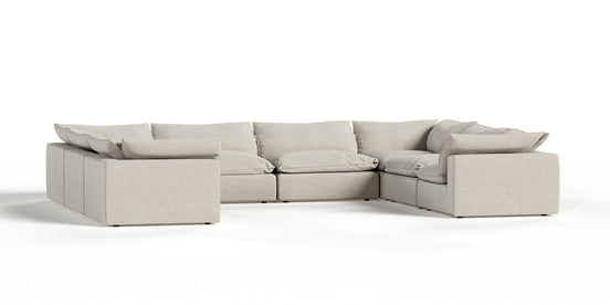 Garman - Modern Light Grey Modular Sectional Sofa-8-Piece Sectional