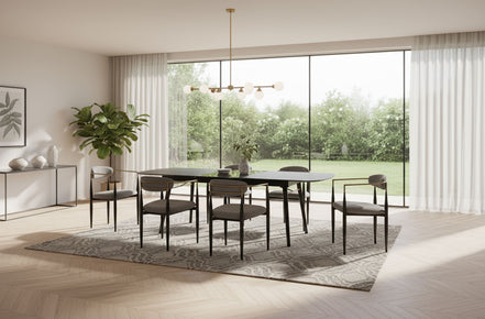 Addax - Modern Black Extendable Dining Table - image 5