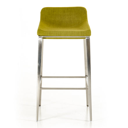 Adhil Mid-Century Green Fabric Bar Stool - image 5