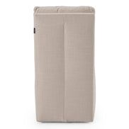 Adrian - Modern Beige Fabric Dining Chair w/ Castor Wheels - image 5