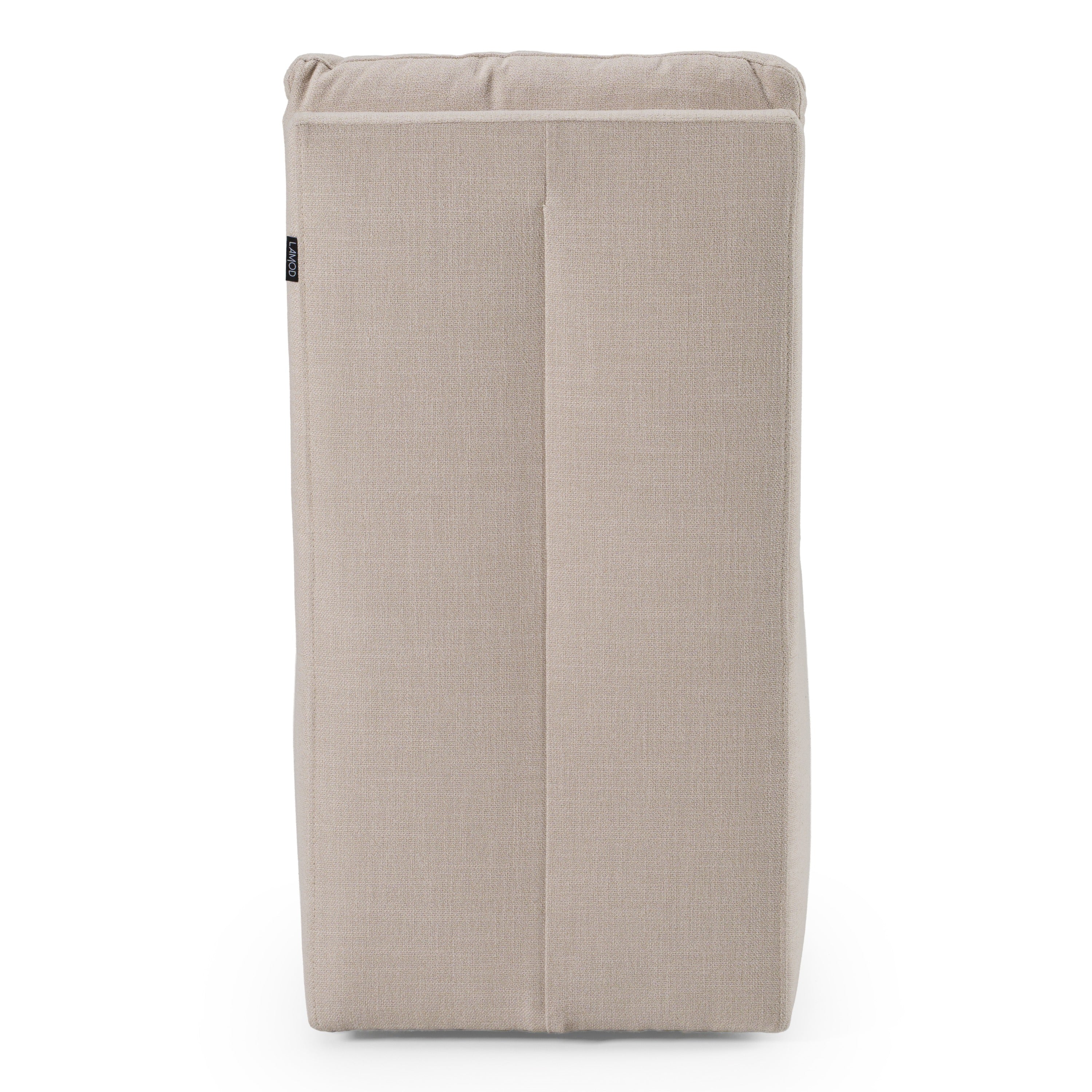 Adrian - Modern Beige Fabric Dining Chair w/ Castor Wheels - image 5