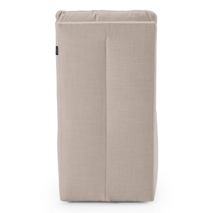 Adrian - Modern Beige Fabric Dining Chair w/ Castor Wheels - image 5