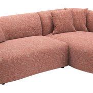 Venezia Chaise Sectional Brown