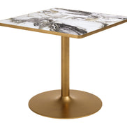 Caliza Dining Table White & Gold