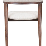 Goka Dining Chair Beige & Walnut