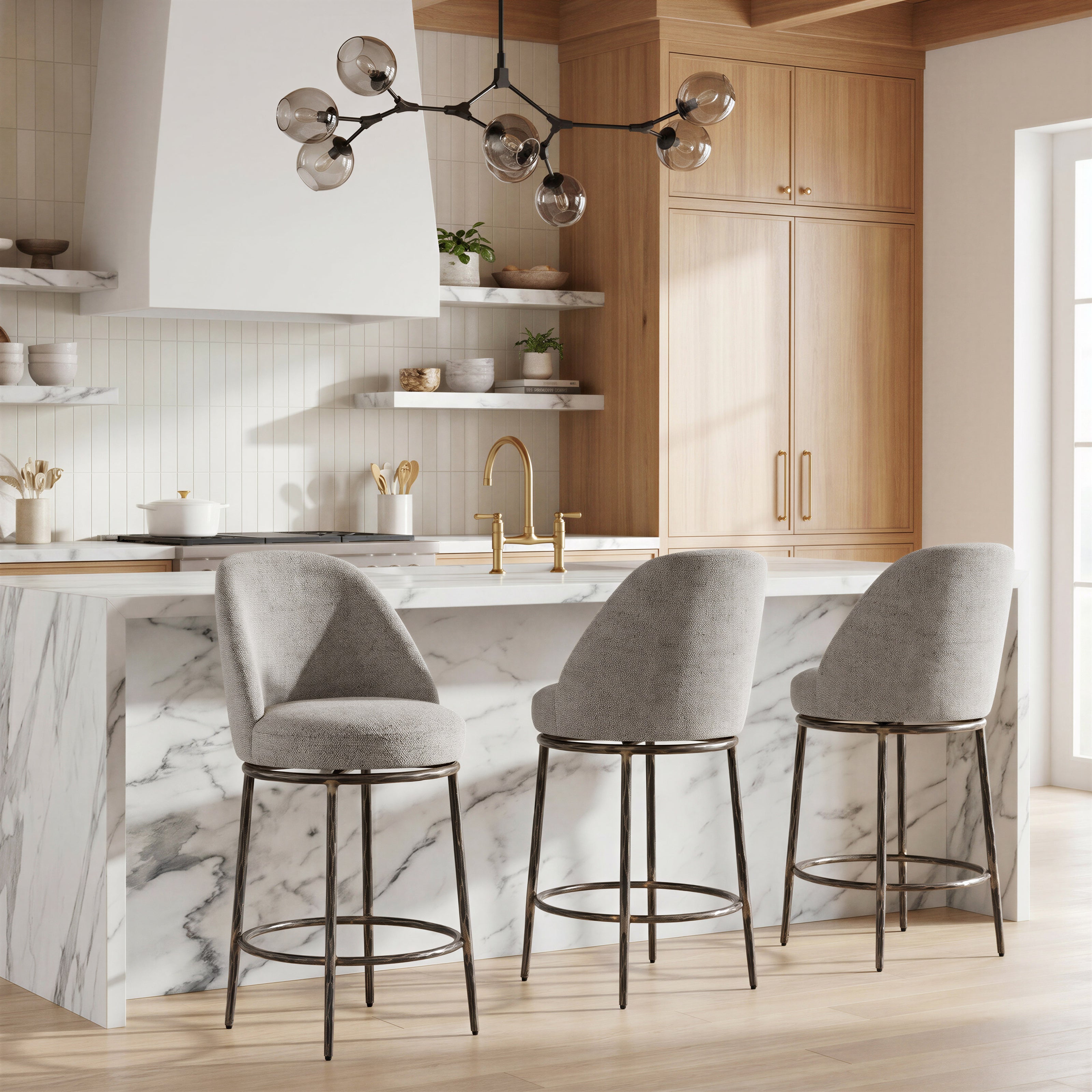 Nordhavn Swivel Counter Stool Gray