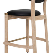 Rilou Barstool (Set of 2) Black & Natural