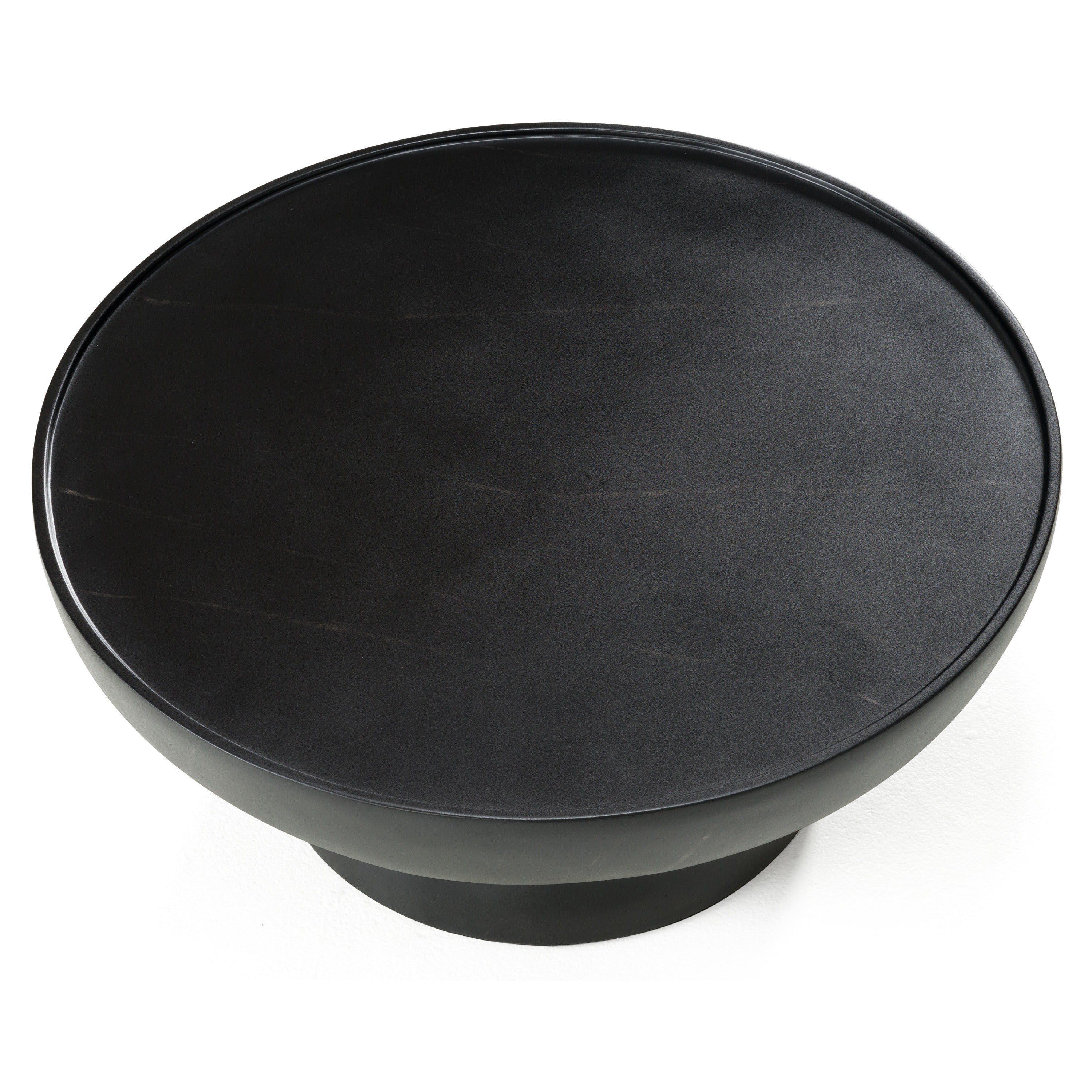 Akron - Modern Black & White Faux Marble Round Coffee Table - image 3