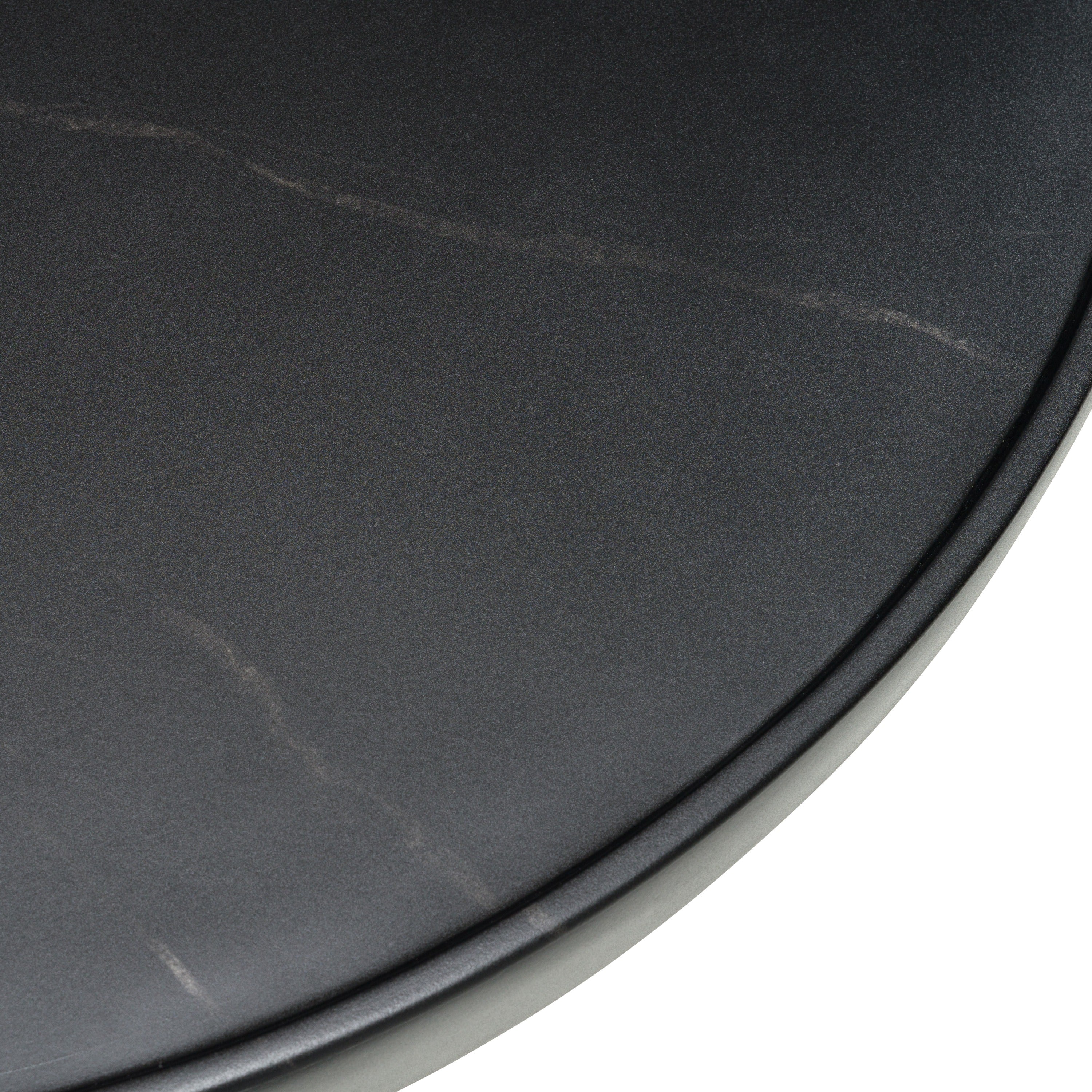 Akron - Modern Black & White Faux Marble Round Coffee Table - image 4