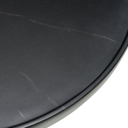 Akron - Modern Black & White Faux Marble Round Coffee Table - image 4