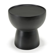 Akron - Modern Black & White Faux Marble Round End Table - image 2