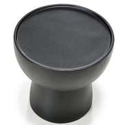 Akron - Modern Black & White Faux Marble Round End Table - image 3