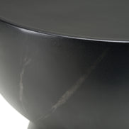 Akron - Modern Black & White Faux Marble Round End Table - image 4