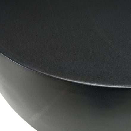 Akron - Modern Black & White Faux Marble Round End Table - image 5