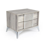 Alexa Italian Modern Grey Nightstand - image 3