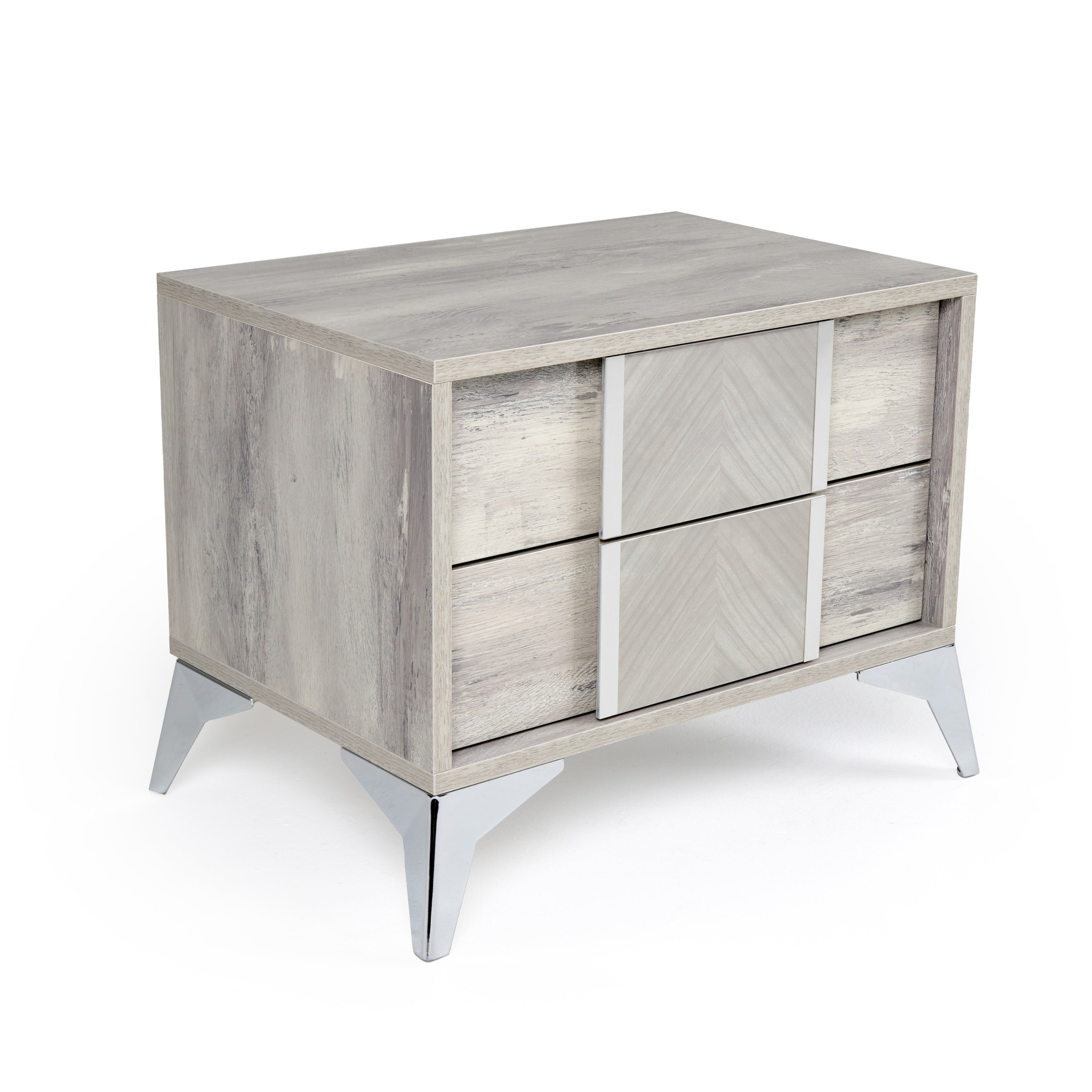 Alexa Italian Modern Grey Nightstand - image 3