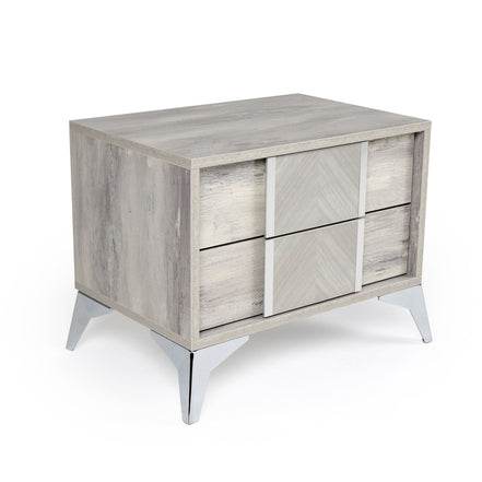 Alexa Italian Modern Grey Nightstand - image 3