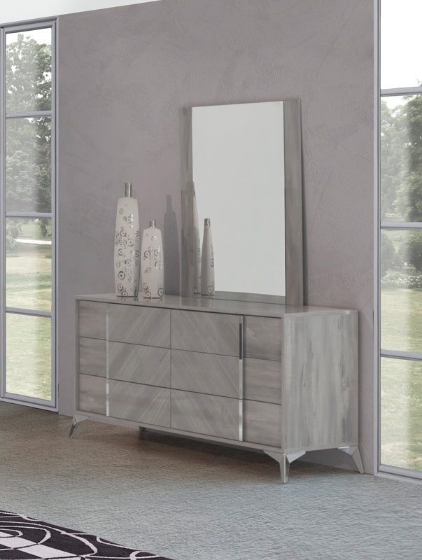 Alexa Italian Modern Grey Mirror - image 2