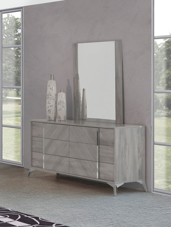 Alexa Italian Modern Grey Mirror - image 2