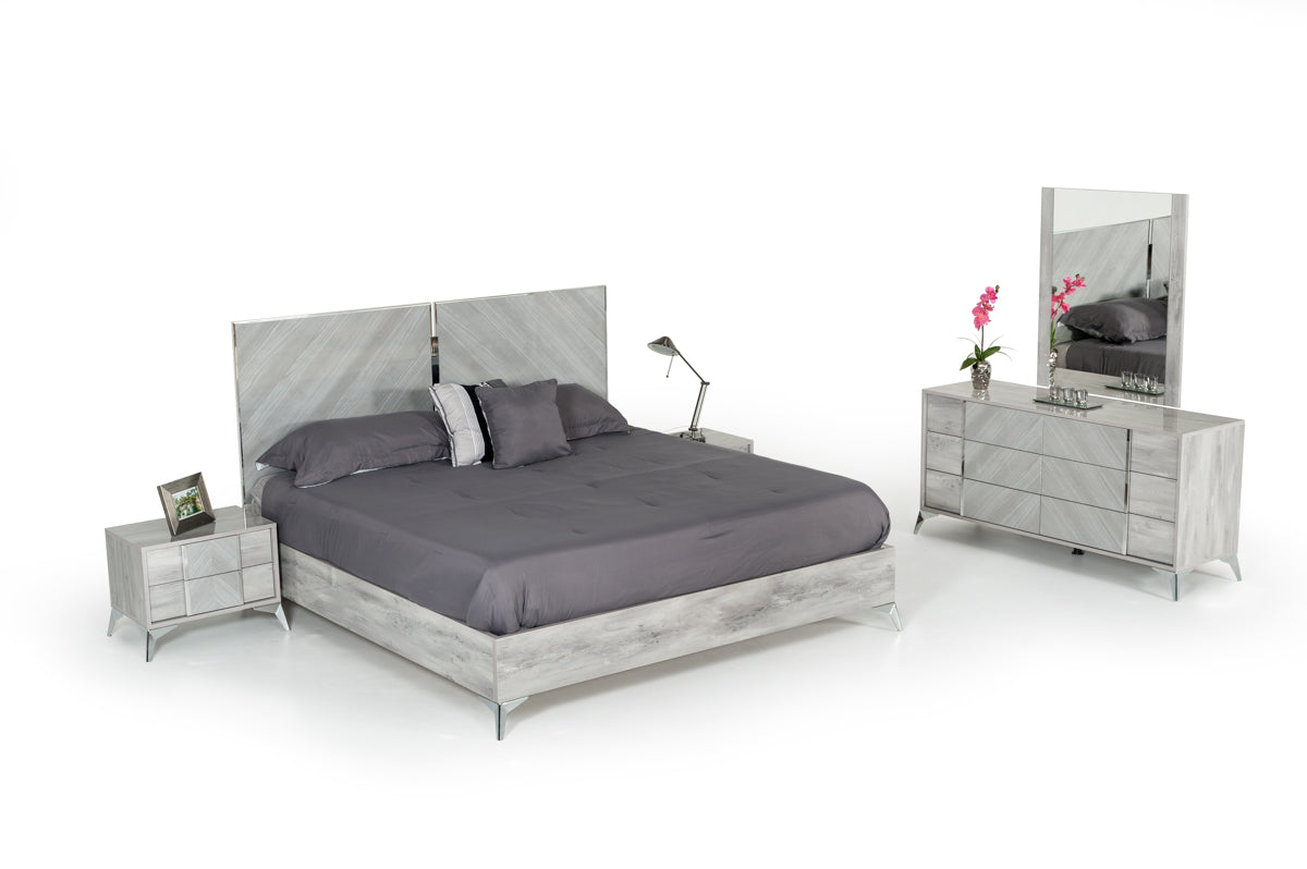 Alexa Italian Modern Grey Mirror - image 3