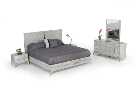 Alexa Italian Modern Grey Mirror - image 3